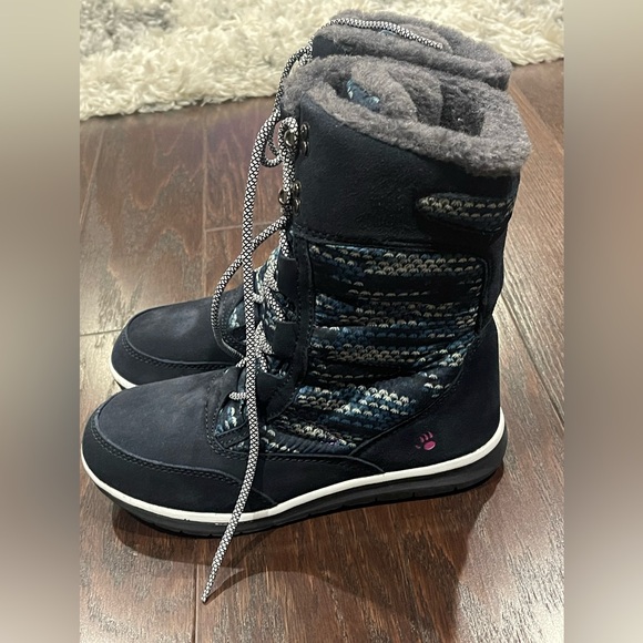 BEARPAW aretha style Women Size 9  blue multi color winter boots midcalf NEW - Picture 1 of 9